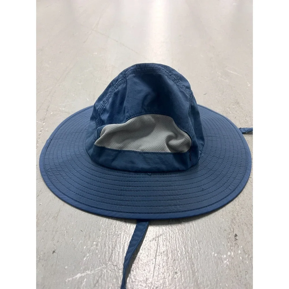 REI Co-op Boonie Hat Kids 4-7Y Blue Gray Chin Strap Wide Brim Outdoor‎ Safari
